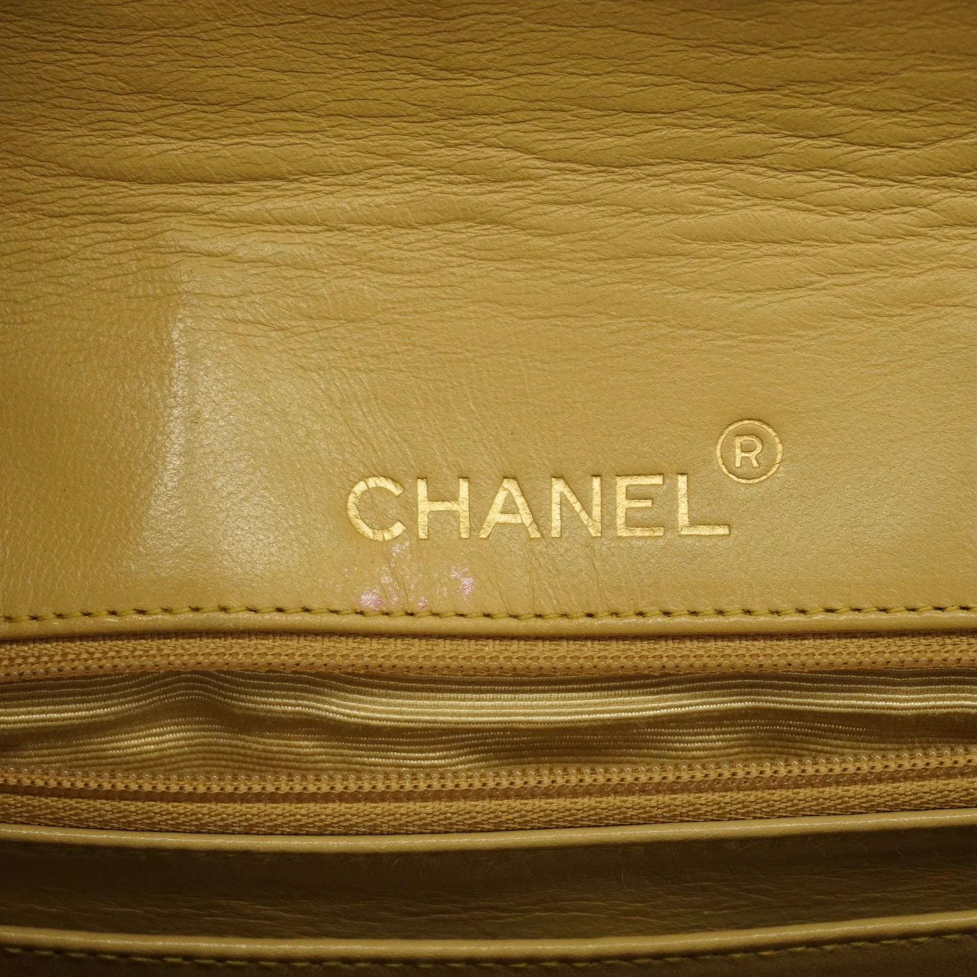 Authenticated Used Auth Chanel Matelasse Single Chain Individuals Leather Shoulder Bag Beige