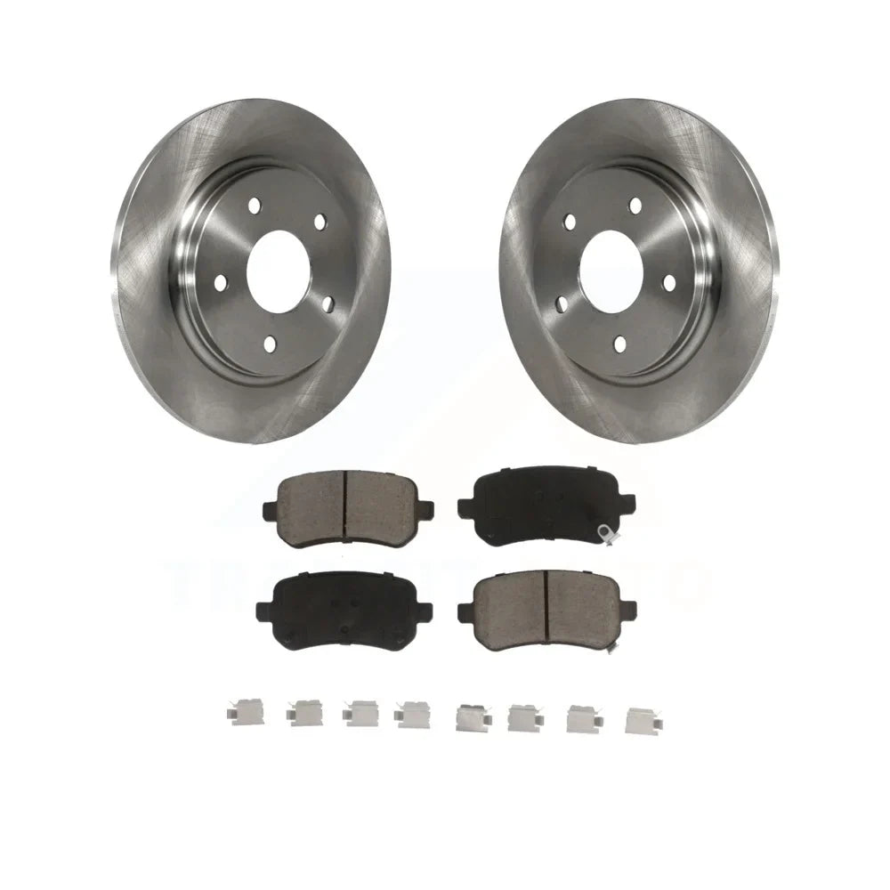 Transit Auto - Rear Disc Brake Rotors And Ceramic Pads Kit For Dodge Grand Caravan Chrysler Town & Country Journey Volkswagen Routan Ram C/V K8C-101842