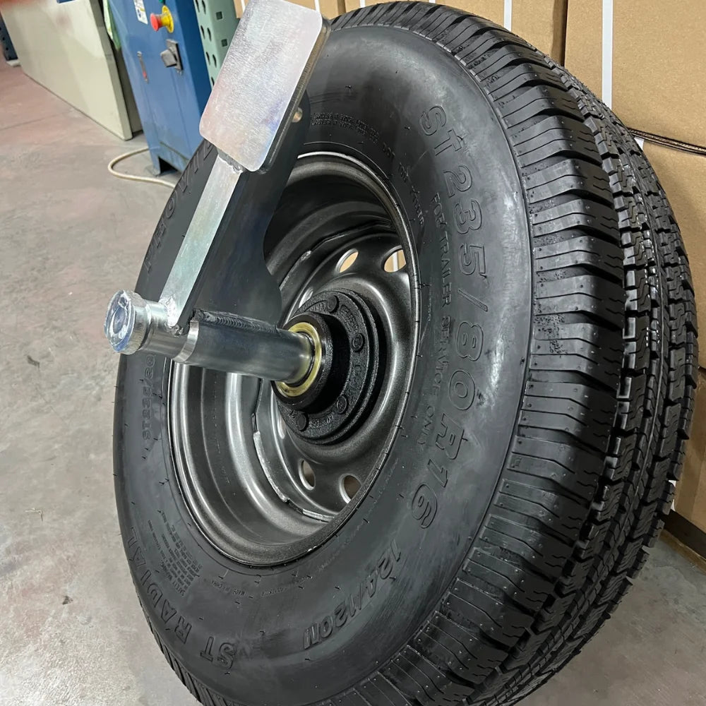Container Nut EZY Wheels 6-Lug EZY Wheels Shipping Container Wheels + Trailer Tires + Shipping Container Jack Lug Combo, Made in USA, 5-Piece Bundle