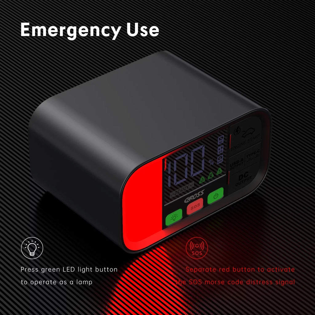 CAROSS T19 12V Jump Starter Battery Pack 1600Amp Peak 16000mAh Capacity, Portable Power Bank, PD 65W Fast Charge, starts up to 7L Gas and 4.5L Diesel Engines,Rose Gold Casing