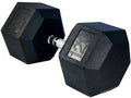 French Fitness Rubber Coated Hex Dumbbell 120 lbs (New)