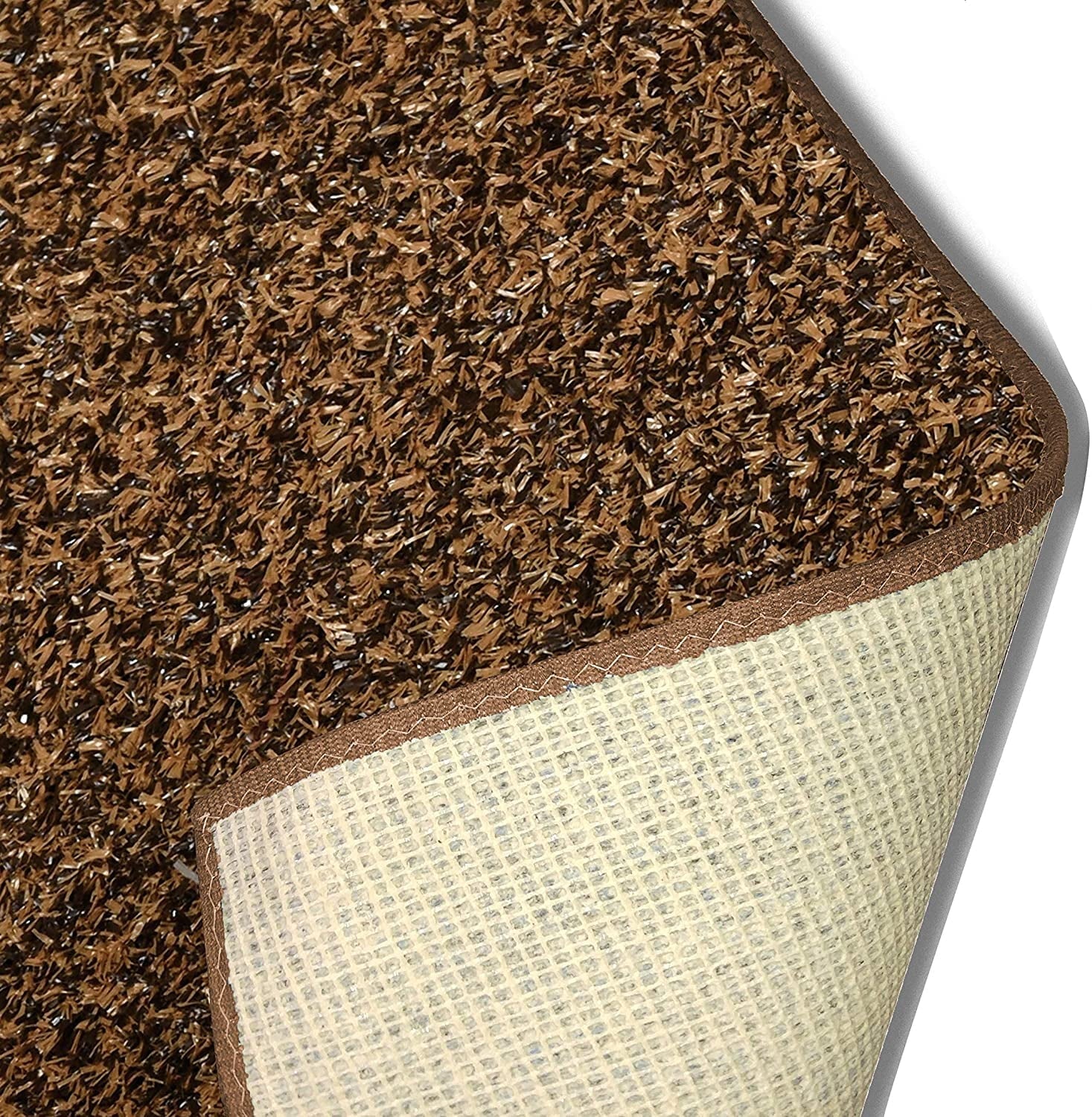 12'x12' Brown Turftime Indoor/Outdoor Artificial Turf Area Rugs, Runners and Doormats. The Look of Grass Without The Maintenance.