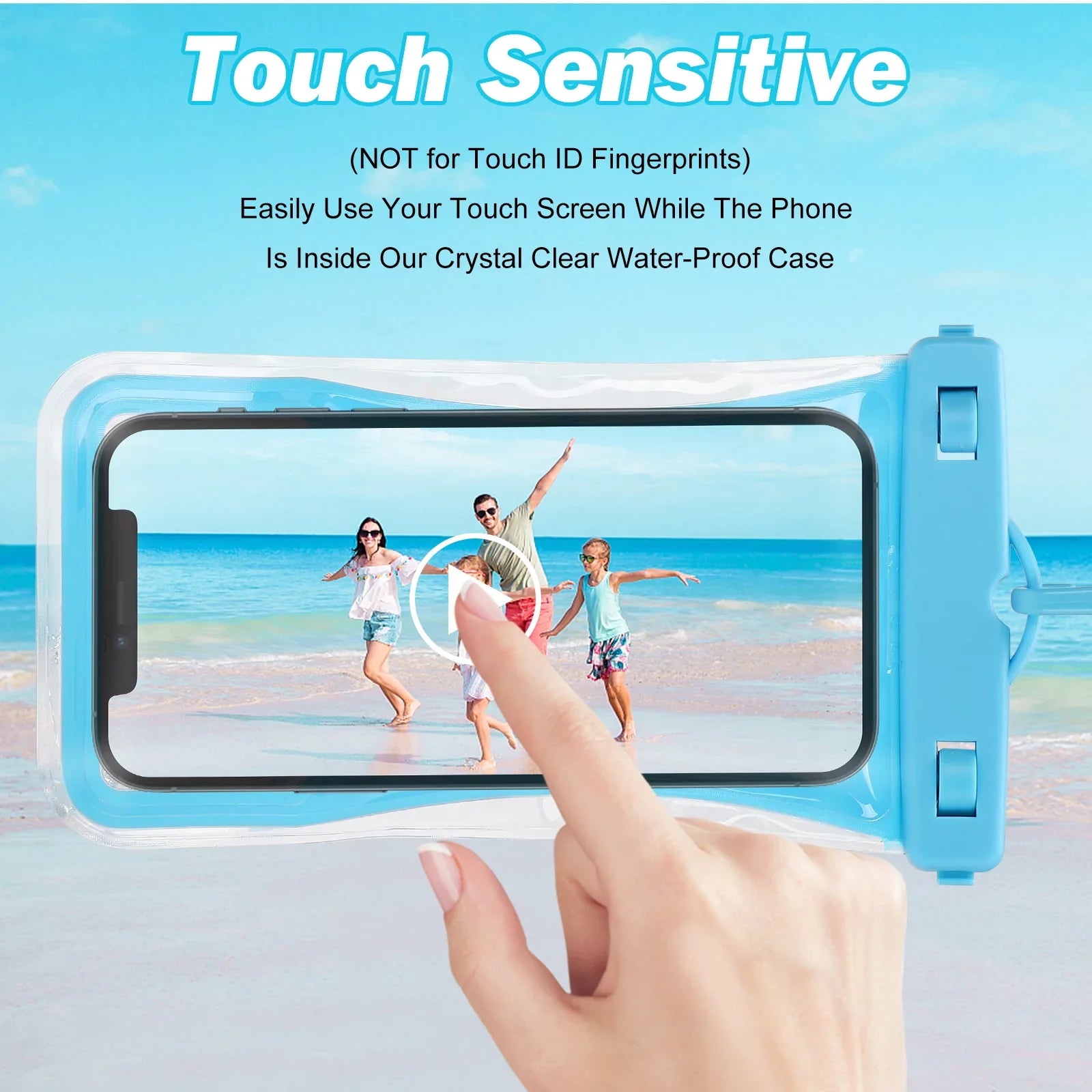 Urbanx Universal Waterproof Phone Pouch Cellphone Dry Bag Case Designed For Sonim XP8 Perfect Fit for All Other Smartphones Up To 7" - 3 Cases - Mixed Colors