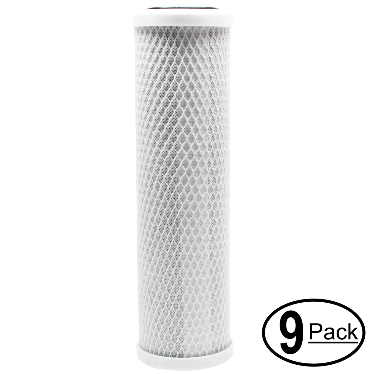 9-Pack People for US Water Systems 300-H-2510-B Activated Carbon Block Filter - Universal 10 inch Filter for US Water Blue Residential Filter Housing - Denali Pure Brand