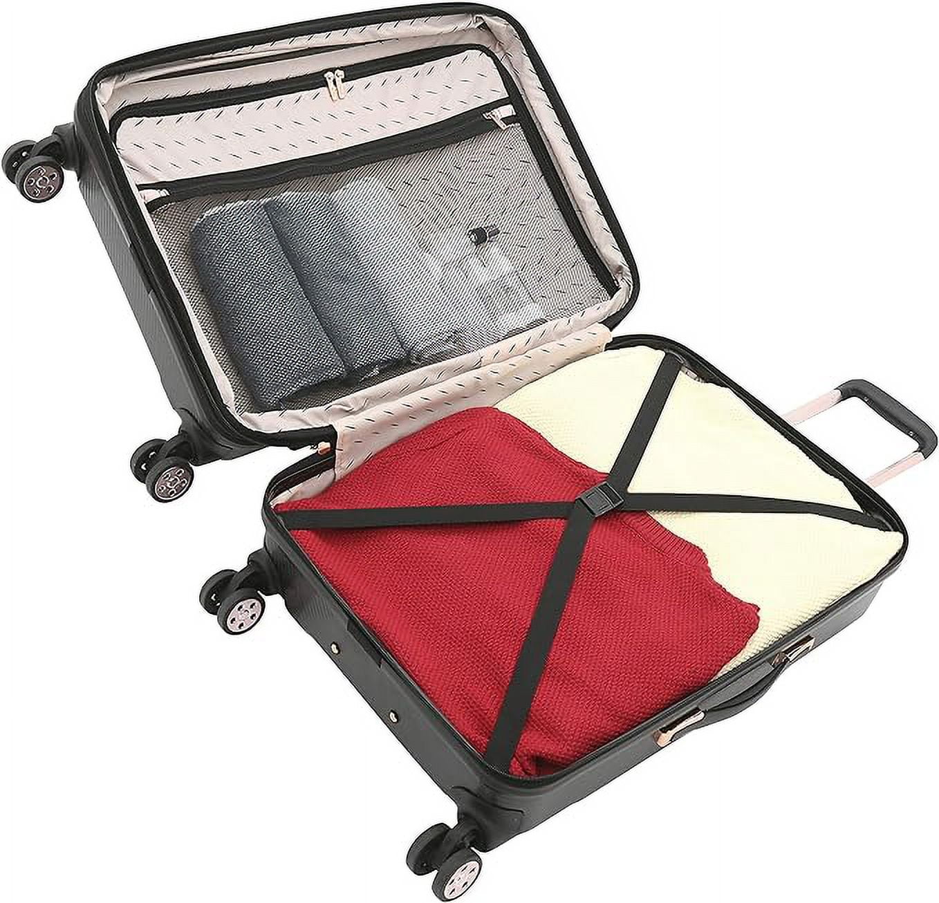 Open Box Kensie People Dawn Hardside 3-Piece Spinner Luggage 20/24/28 KN-C5303 - Midnight