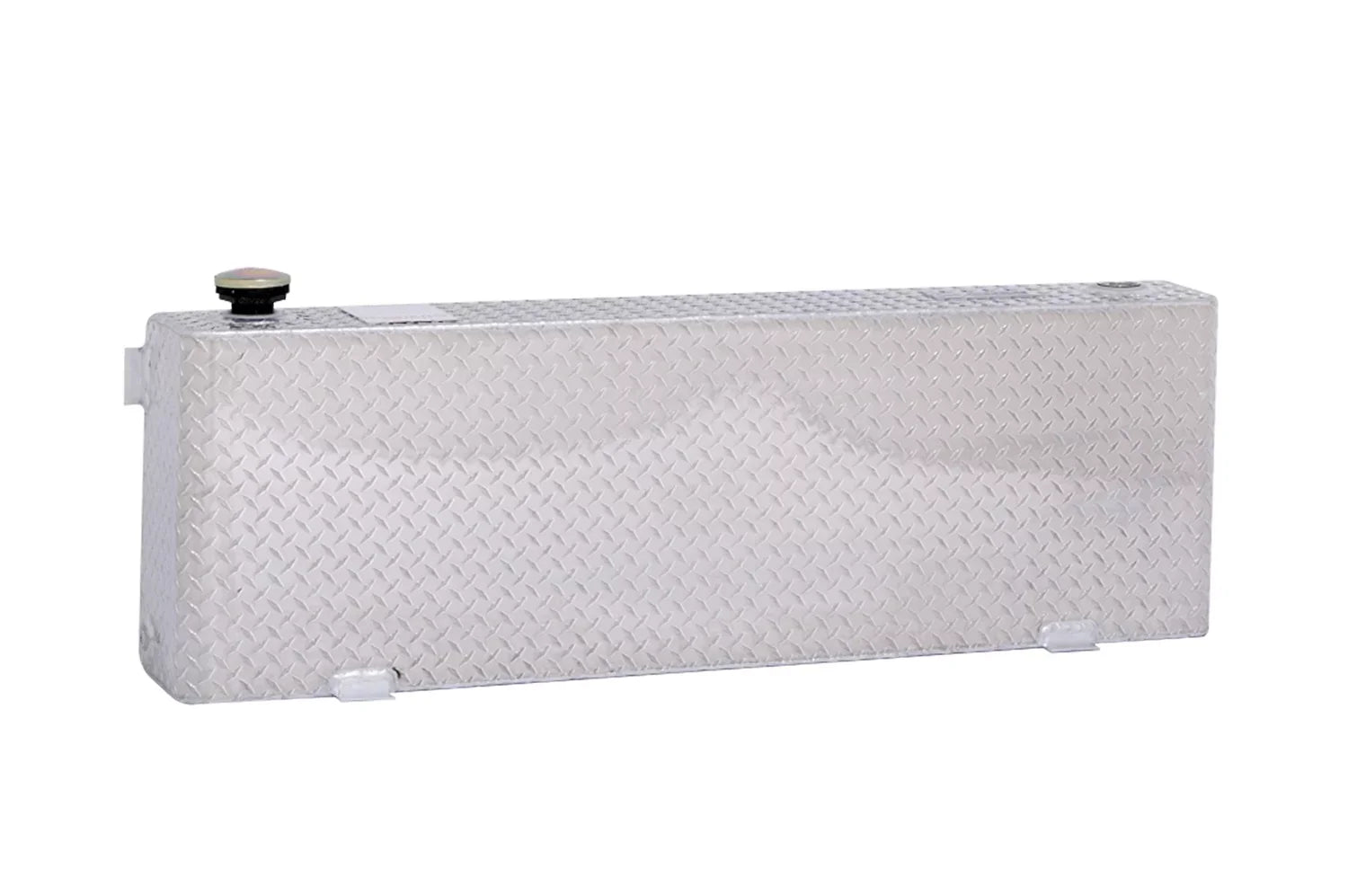 Dee Zee DZ92556N Liquid Transfer Tank; Volume 40 Gallons; L 56 in. x W 9.625 in. x H 19 in.; Narrow Rectangle Shape; Brite-Tread Aluminum; Fits select: 2015-2016,2018-2022 FORD F150