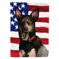 Australian Kelpie American Flag Flag Canvas House Size