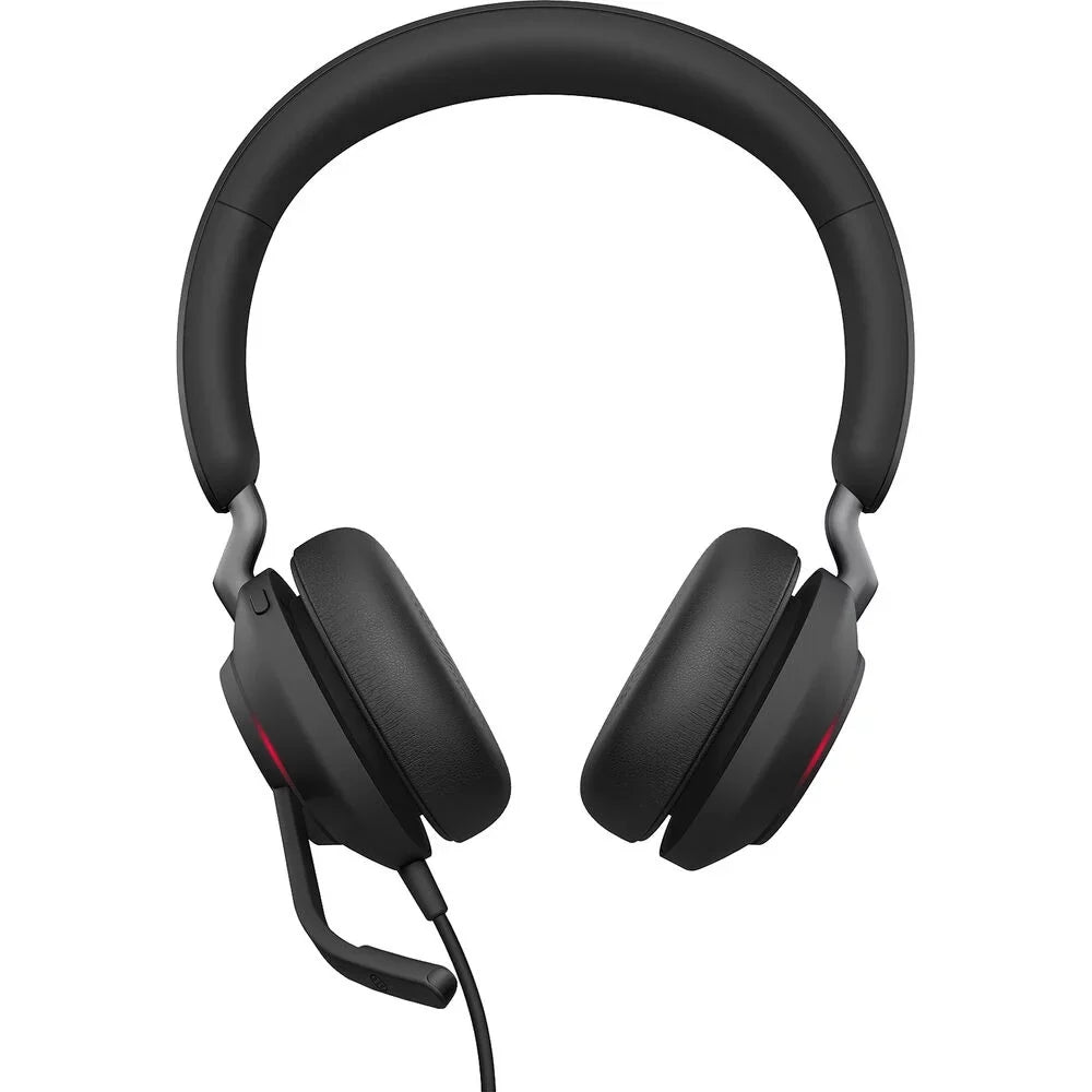 Jabra Evolve2 40 UC Wired Headphones, USB-C, Stereo, Ebony - Telework Headset for Calls and Music, Enhanced All-Day Comfort, Passive Noise Cancelling Headphones, UC-Optimized with USB-C - (Open Box)