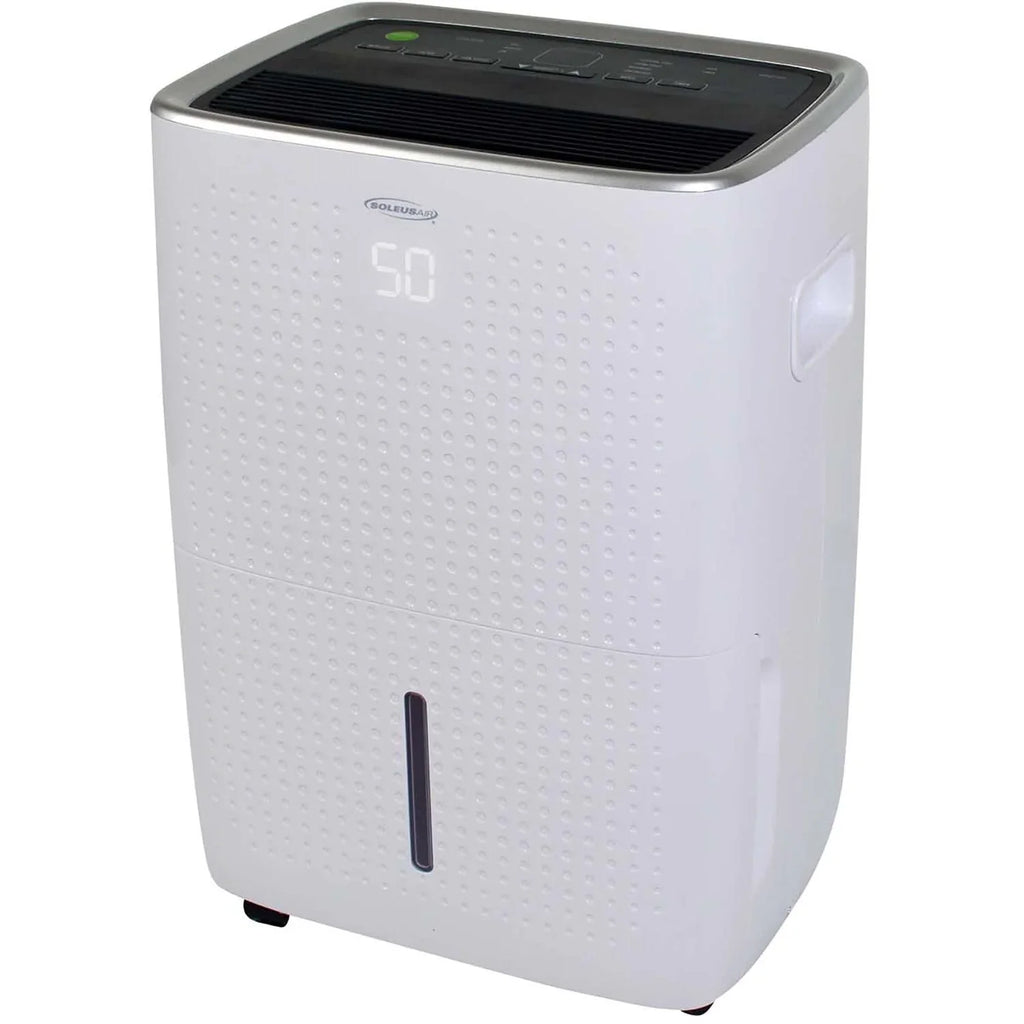Soleus AC Energy Star 25-Pint Portable Dehumidifier with Auto-Shutoff & Timer, Home Dehumidifier and Moisture Absorber For Gentlemen Garage, Living Room in White
