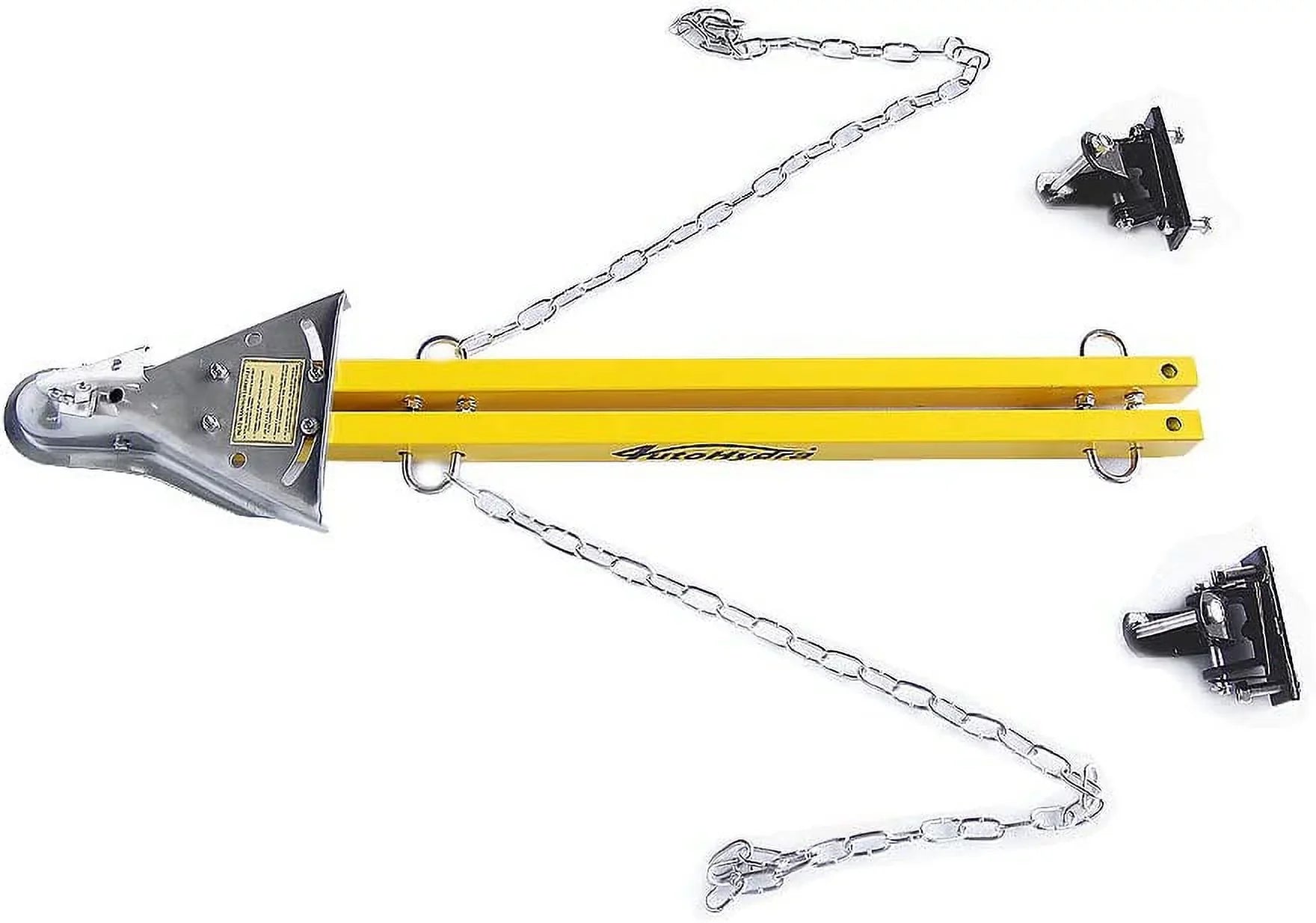 HPDAVV Yellow Adjustable Tow Towing Bar / Adjustable Tow Bar Kit Bumper Mount 5000lb w/Chains RV Car Truck Compatible with Jeep System