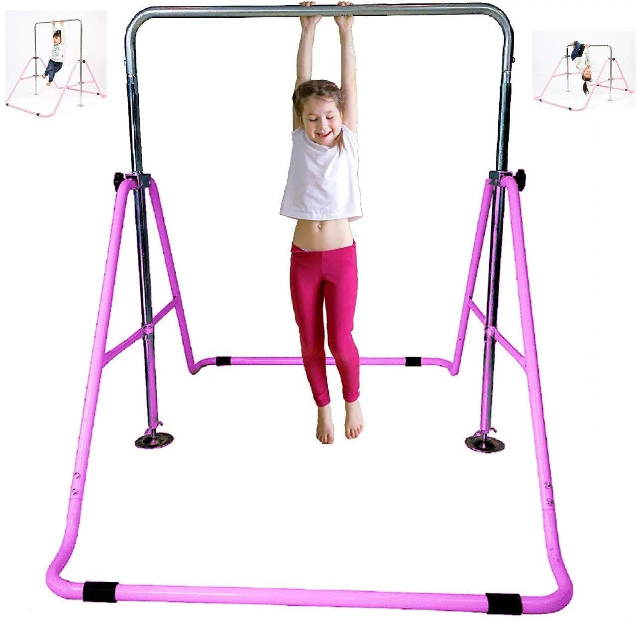 Progymnastics Gymnastics Bar, Jungle Gym Horizontal Bar Kip Bar, Junior Training, Monkey Bar Climbing Tower Pink