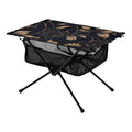 Flower on Midnight Camping Folding Table Portable Beach Table with Storage Bag Compact Picnic Table for Outdoor Travel Fishing BBQ