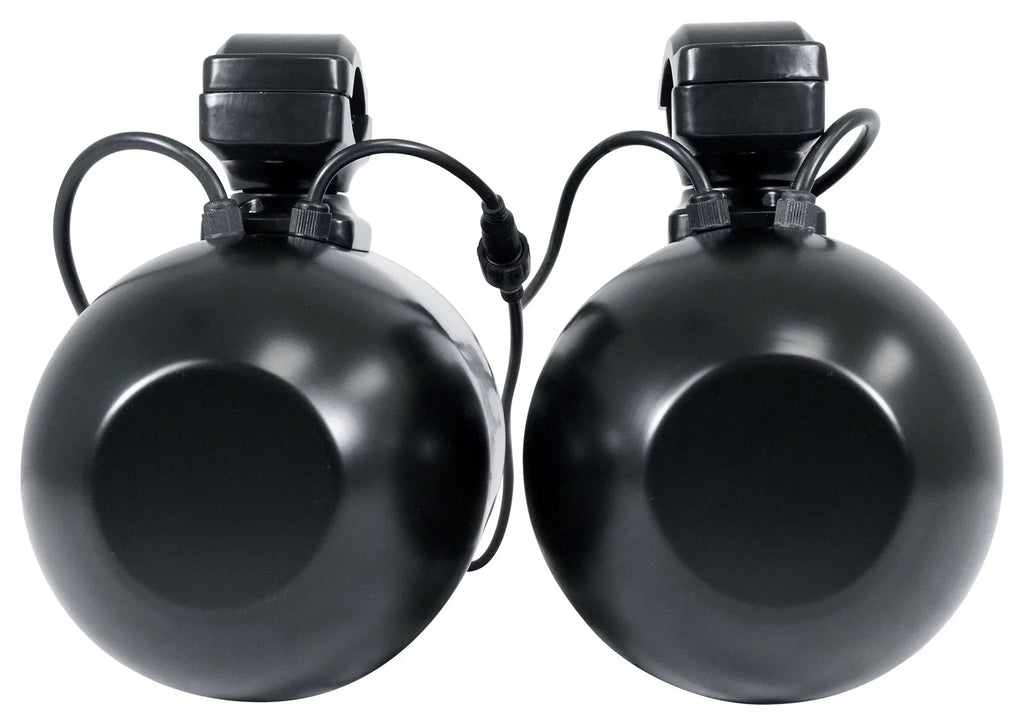 Pair Memphis Audio RNGR65FE Pods+LED Tower Speakers+Amp For 2018+ Polaris Ranger