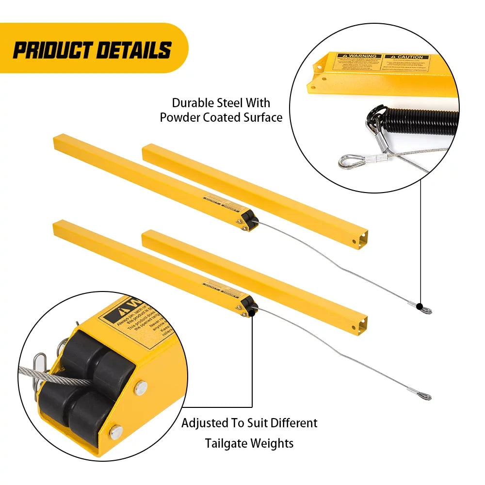 Kojem 2-Sided Trailer Hitch Lift Tailgate Gate Ramp Lift Assist System 400 LBS