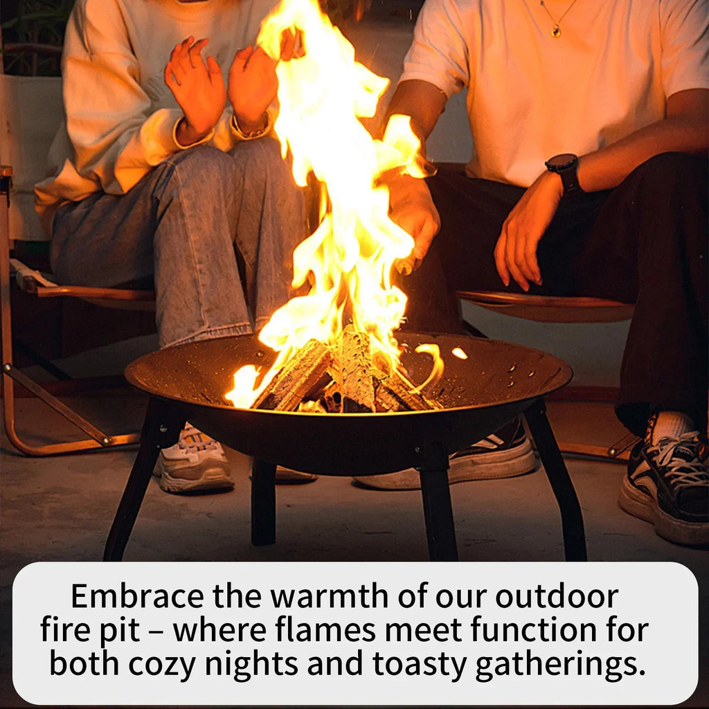 Fire Pit,Wood Burning Fire Bonfire Pits Outdoor BBQ Grill Firepit Bowl for Camping, Picnic, Bonfire