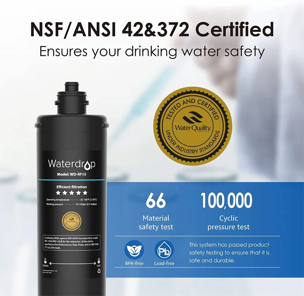 Waterdrop WD-RF17 Water Filter, Individuals 17UA Under Sink Water Filtration System, 3 Years Ultra Long Lifetime