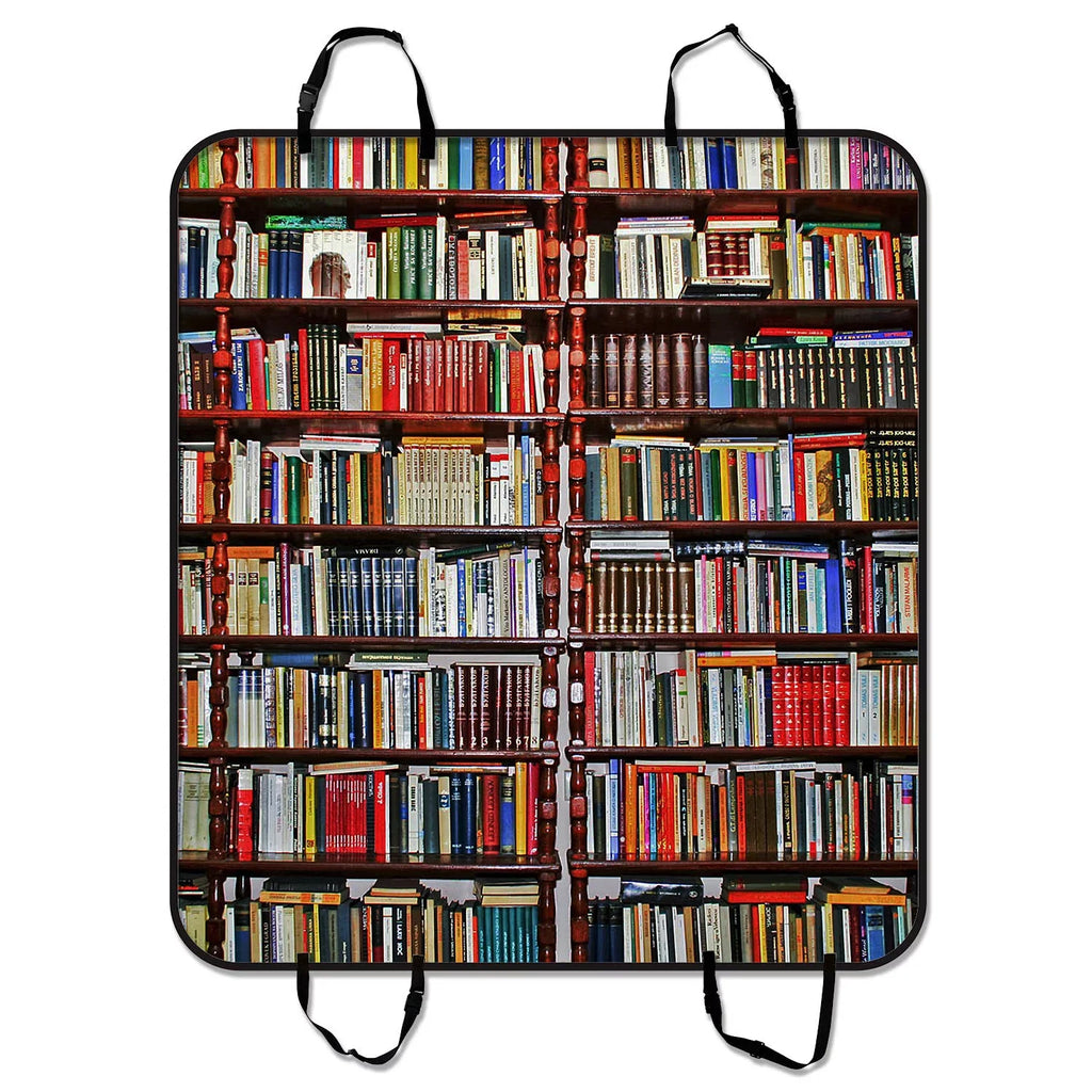 GCKG Neat Bookshelf,Library Pet Car Seat Cover Dog Car Seat Mat Hammock Cargo Mat Trunk Mat For Cars Trucks and SUV 54x60 inches