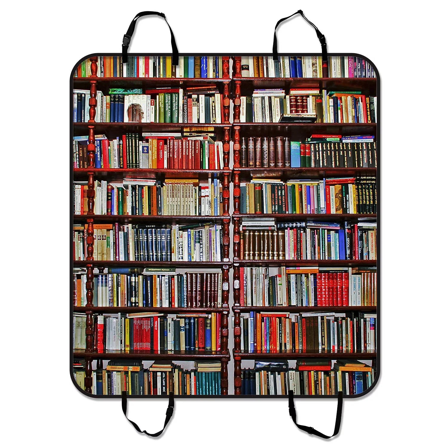 GCKG Neat Bookshelf,Library Pet Car Seat Cover Dog Car Seat Mat Hammock Cargo Mat Trunk Mat For Cars Trucks and SUV 54x60 inches