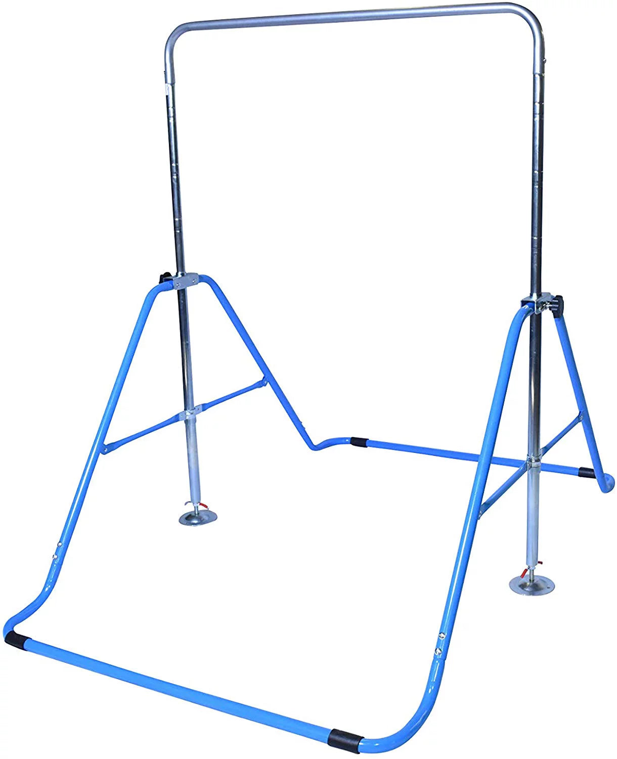 Expandable Gymnastics Kip Bar Gymnastic Training Kip Bar Adjustable Height Horizontal Bar Monkey Bars Folding Climbing Tower Fitness for Kids with Mat Blue