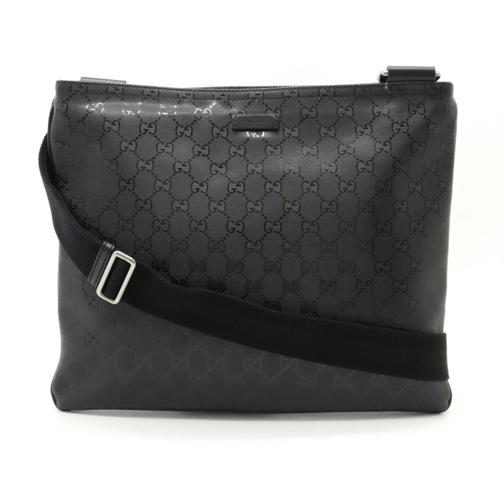 Pre-Owned GUCCI Gucci GG Imprime Crossbody Shoulder Bag PVC Leather Ebony 201446 (Good)