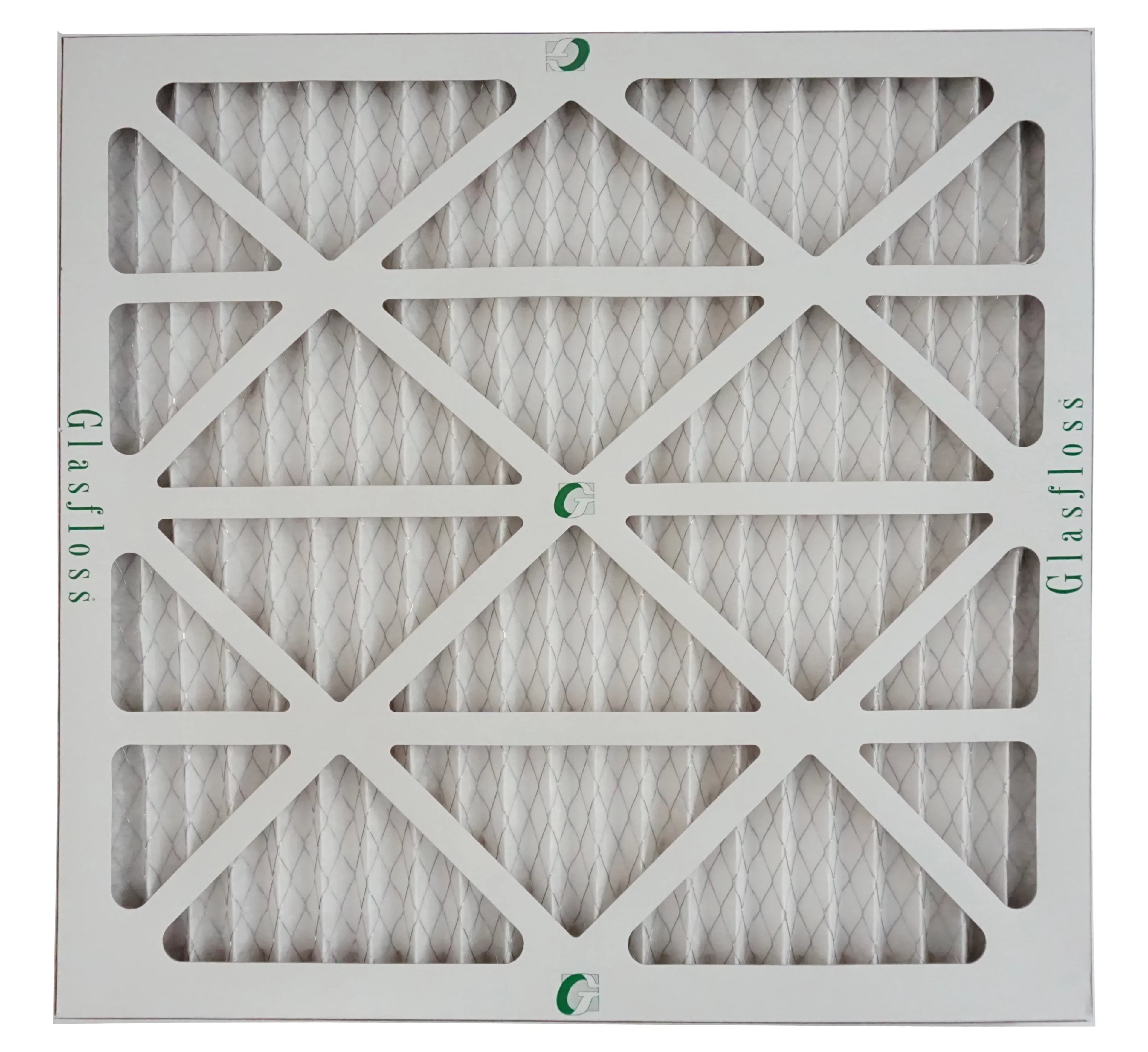 Glasfloss Air Filter 24x25x2 - 2" MERV 10 - (Pack of 4) - Pleated AC or HVAC Air Filter - Furnace Air Filter - Home or Office - Made In The USA.