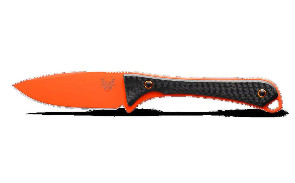 Benchmade Altitude 3.08" Fixed Blade Carbon Fiber Handle Orange Cerakote CPM-S90V 15201OR Knife