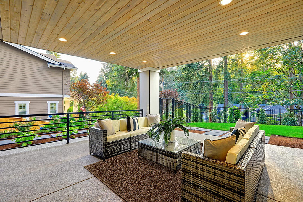 12'x12' Brown Turftime Indoor/Outdoor Artificial Turf Area Rugs, Runners and Doormats. The Look of Grass Without The Maintenance.
