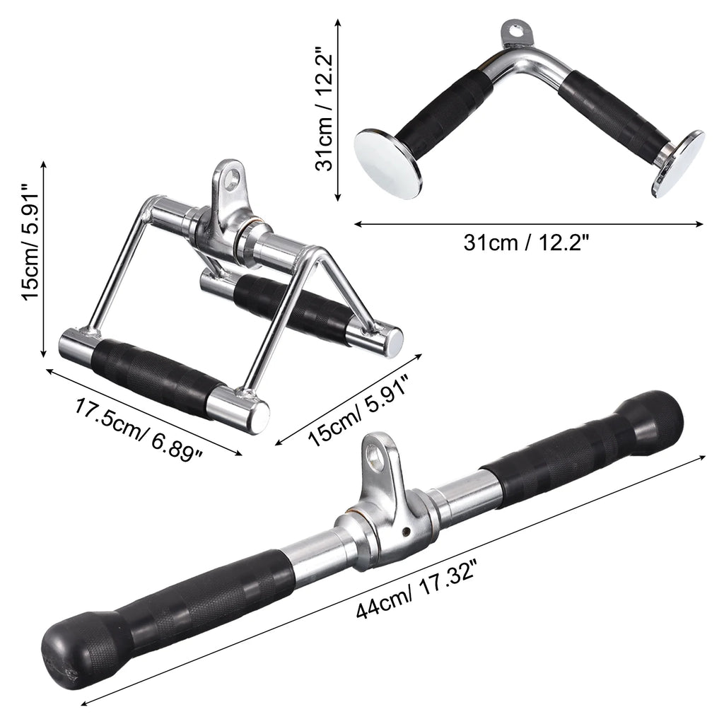 Tricep Press Down Cable Machine Individuals for Gym Accessories, Silver