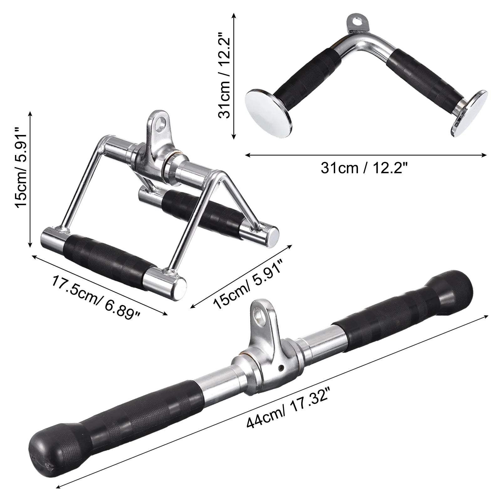 Tricep Press Down Cable Machine Individuals for Gym Accessories, Silver