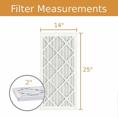 14x25x2 Key Pleat Purolator Air Filter - MERV 8 (6 Pack)
