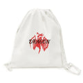 Animal Myth Dragon Wings East West Backpack Canvas Drawstring Reusable Mesh Shopping Bag