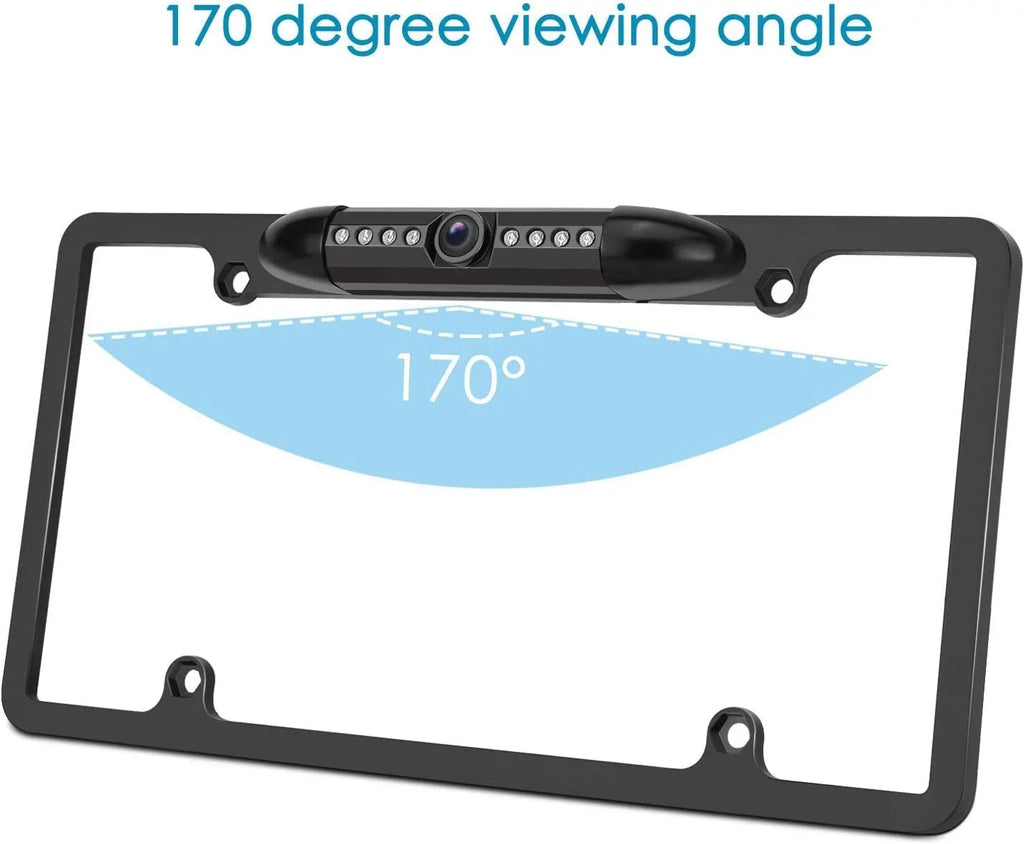Backup Camera Rearview License Plate Frame for ALPINE ILX-F409 ILXF409 Midnight