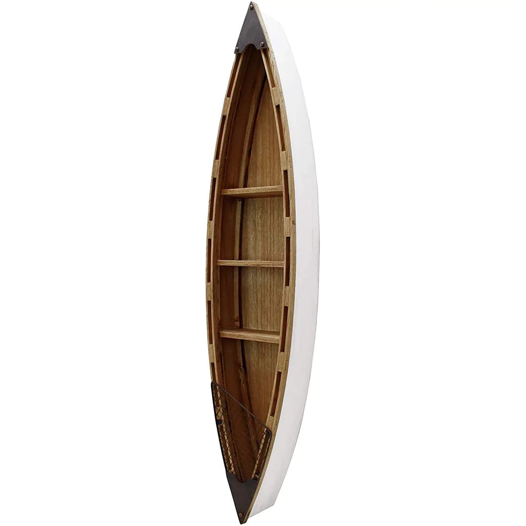 Nautical Wood Boat Shelf Wall Decor Hanging Row Boat Shelf Home Decor