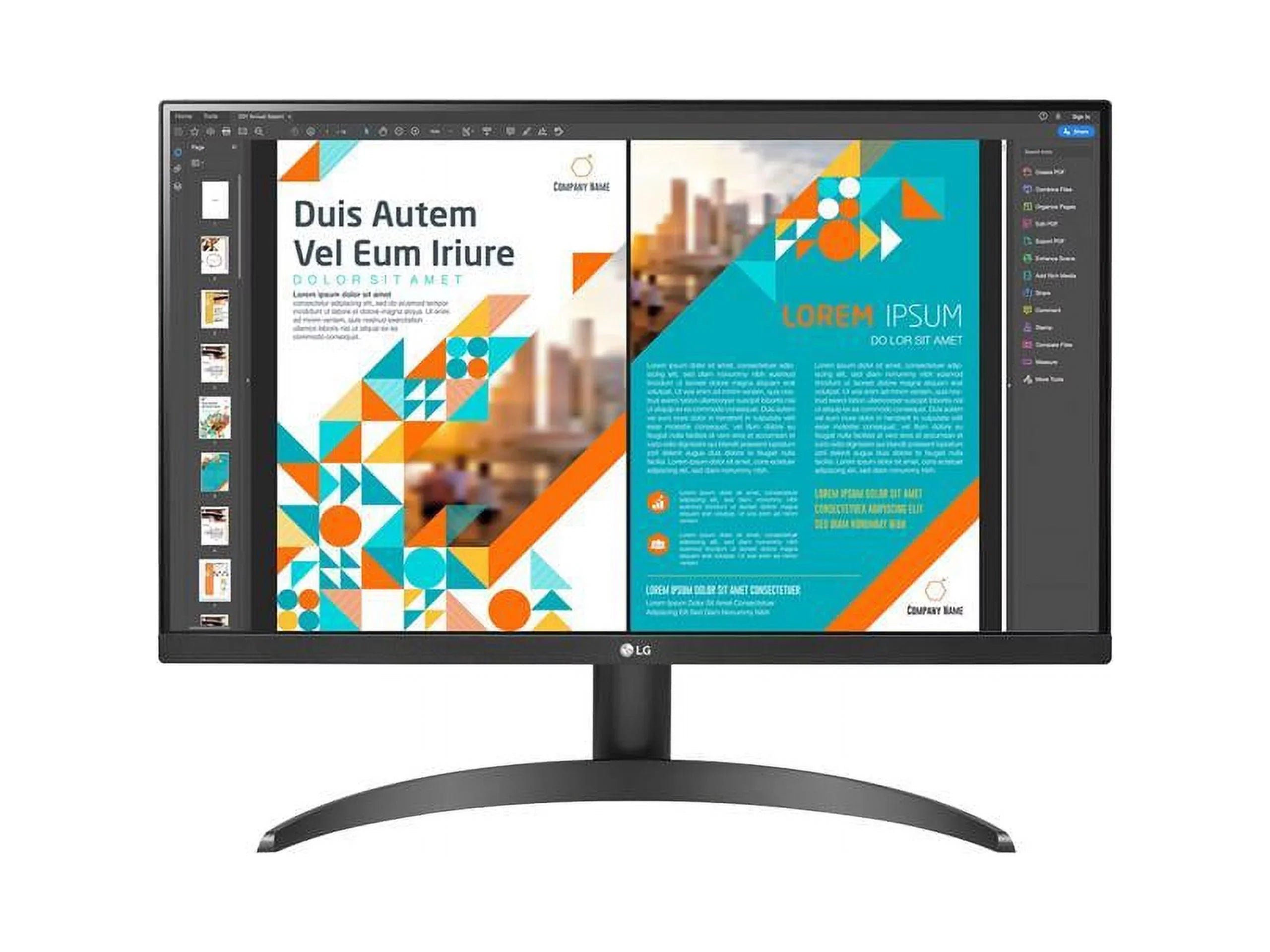 LG 24" 24QP500-B 2560 x 1440 QHD 2K IPS 75Hz HDR10 AMD FreeSync HDMI DisplayPort VESA Tilt Monitor