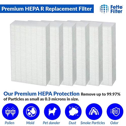 True HEPA Individuals Filter Pack Compatible with Honeywell Filter R HRF-R3 HRF-R2 HRF-R1 (Pack of 6)