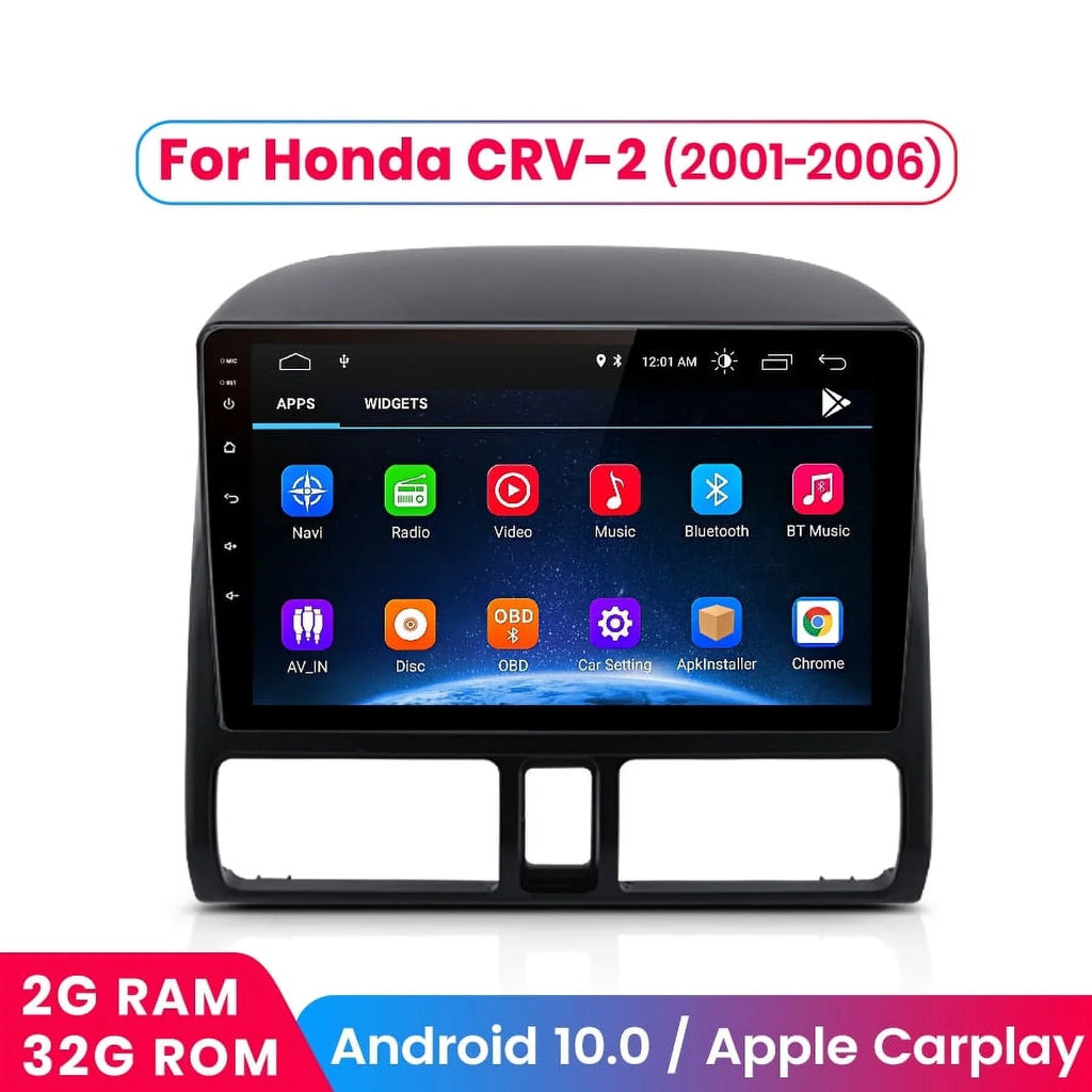 AWESAFE Car Stereo Radio for Honda CRV 2001 2002 2003 2004 2005 2006,2+32GB 9 Inch Touch Screen with Wireless Carplay Android Auto GPS Navigator Bluetooth WiFi FM Radio Mirror Link