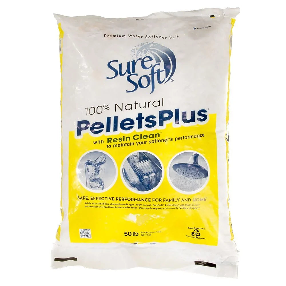 NASC SM-1931 Water Softener Salt Pellets, 50 Lb. Bag - Lot of 49