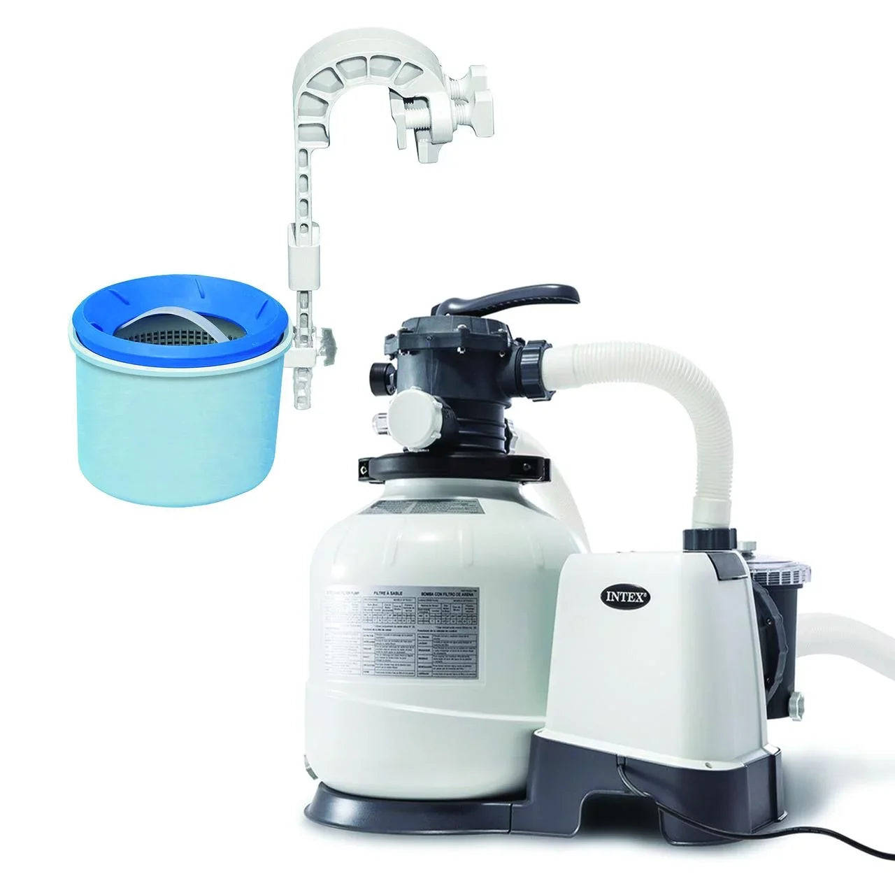 Intex Above Ground Pool Sand Filter Pump Bundled w/ Intex Automatic Skimmer
