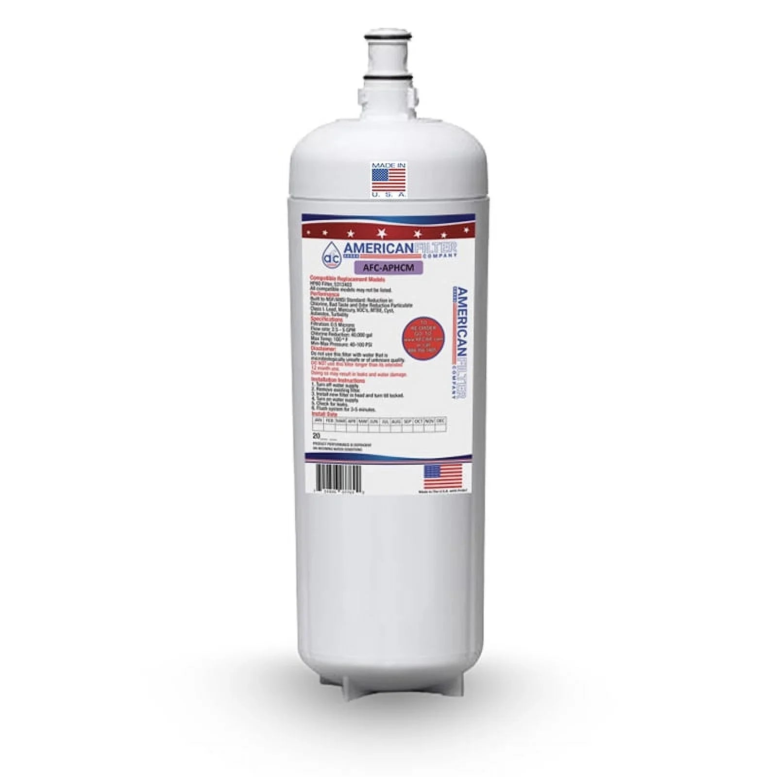 AFC Brand , Water Filter , Model # AFC-APHCM , Compatible with 3M® AquaPure® HF60 - 1 Filters - Made in U.S.A.
