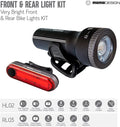 MOMODESIGN Bike Light KIT 300 USB Rechargeable, Headlight & Rear Light for Night Visibility, Weather Resistant, Designed for COMMUTERS