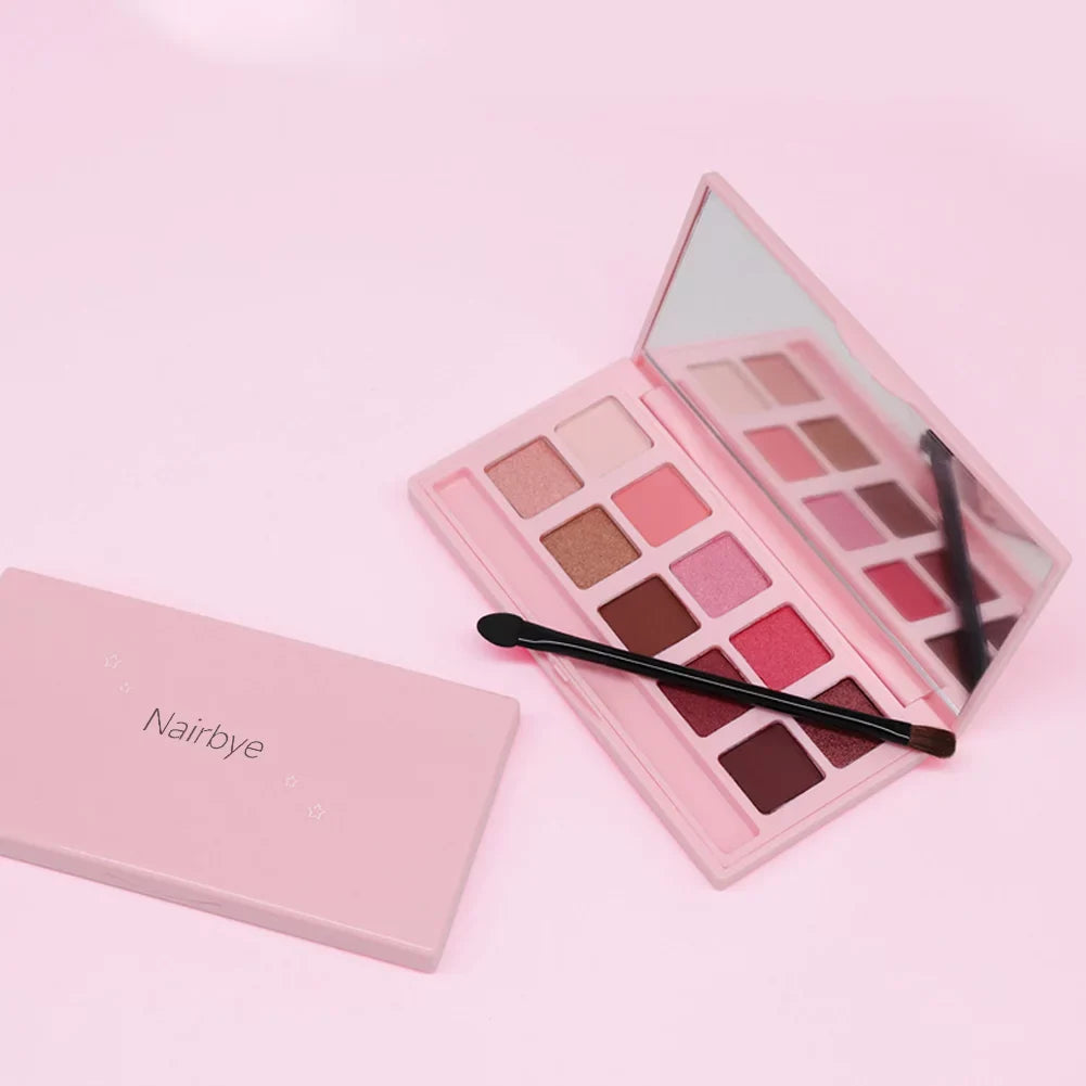 Nairbye Cosmetics, Eyeshadow Palette,10 Shades, Longwearing and Final Point Vegan Formula