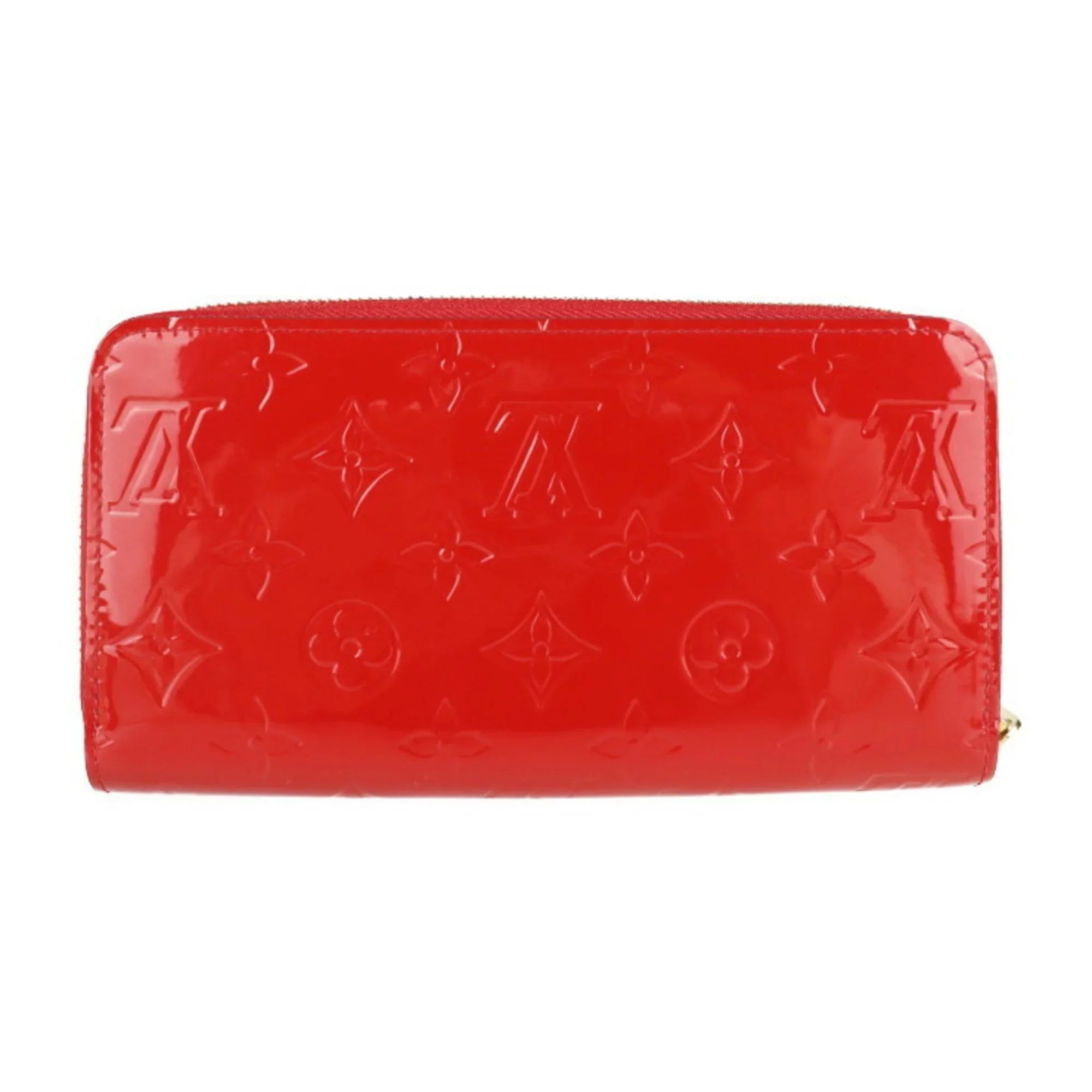 Pre-Owned LOUIS VUITTON Louis Vuitton Zippy Wallet Long M90417 Vernis Series Round Zipper (Good)