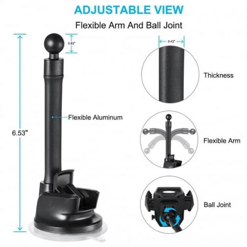 Magnetic Mount Holder w Retractable Car Charger M1D for Nokia 8, 3.1 Plus - OnePlus 5T, 6, 6T, 7 Pro - Razer Phone 2 - RED Hydrogen One - Galaxy S9 Plus, S8+ S8, S10e S10 Plus active