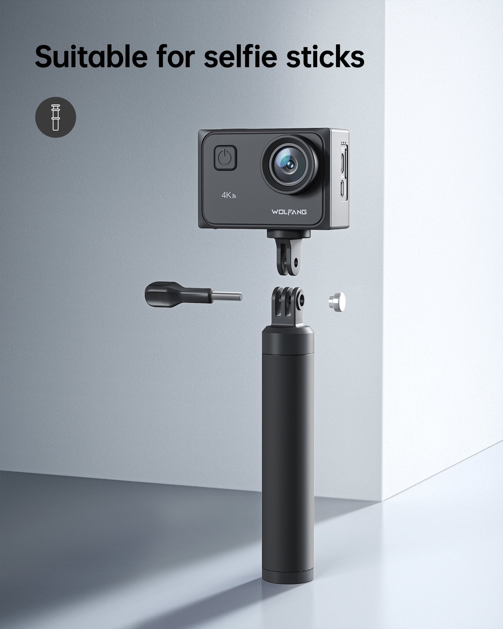 WF Action Cam 4K 60FPS 24MP Sport Camera 40M Underwater Camera Waterproof with Touch Screen Vlog Camera EIS Remote Control 170° Wide Angle