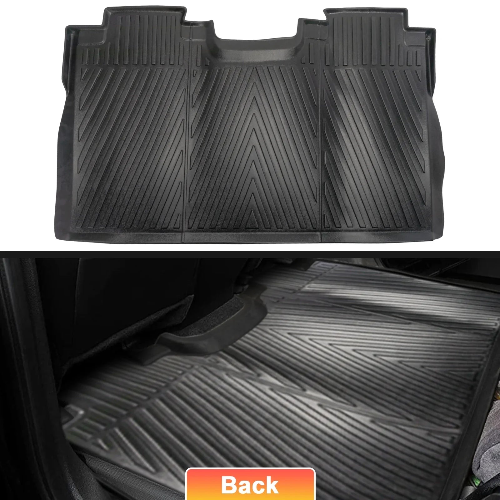 3PCS All-Weather TPE Front & Rear Floor Mats For 2015-2024 Ford F-150 F150 SuperCrew Cab,Custom Floor Mats 1st & 2nd Row Seat,Only For F150 2015-2024 Super Crew&Bucket Seats & W/O Storage