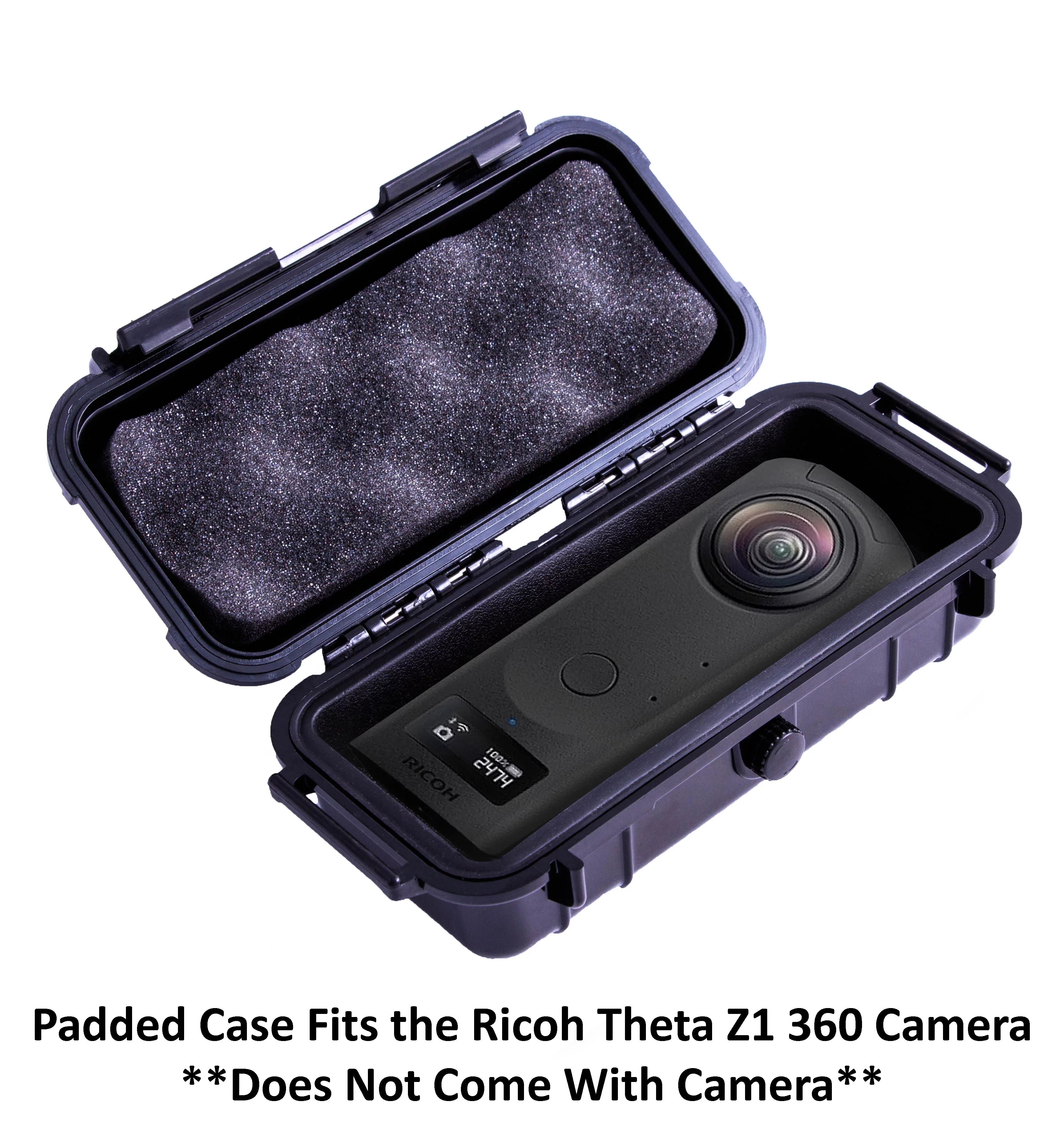 Casematix 7 Inch Waterproof 360 Action Camera Case Compatible with Ricoh Theta Z1 360 Degree Camera