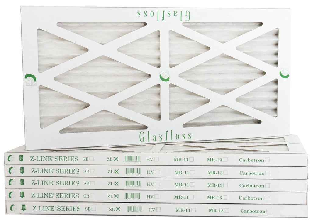 Glasfloss 8x24x1 - MERV 10 -Qty:6 - Furnace Air Filter - Made in USA (Actual Size: 7.5 x 23.5x7/8 inch)