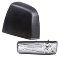 Brock Aftermarket Gentlemen Driver Left Door Mirror Cover Textured Ebony And Turn Signal Light Set Compatible With 2015-2021 RAM Promaster City Base/ST/Tradesman