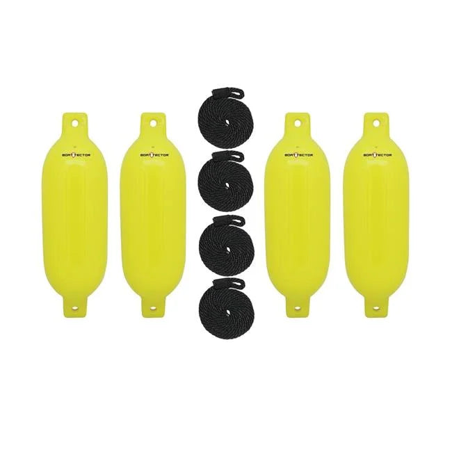 6.5 x 22 in. Boattector Inflatable Termination Value, Neon Orange - Pack of 4