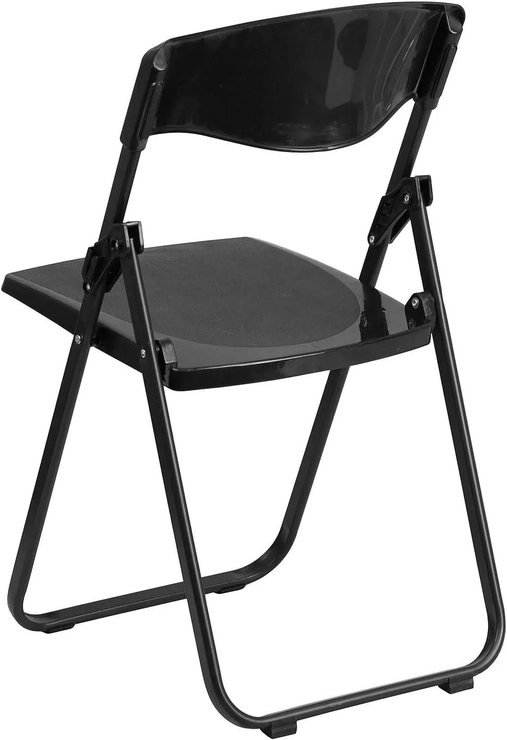6 Pack HERCULES Series 500 Lb. Capacity Heavy Duty Ebony Plastic Folding Chair With Built-In Ganging Brackets